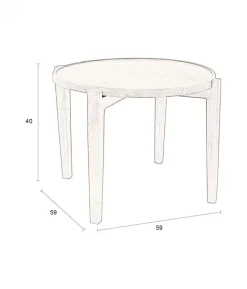Dutchbone Salontafels|Shane Salontafel Hout 59cm