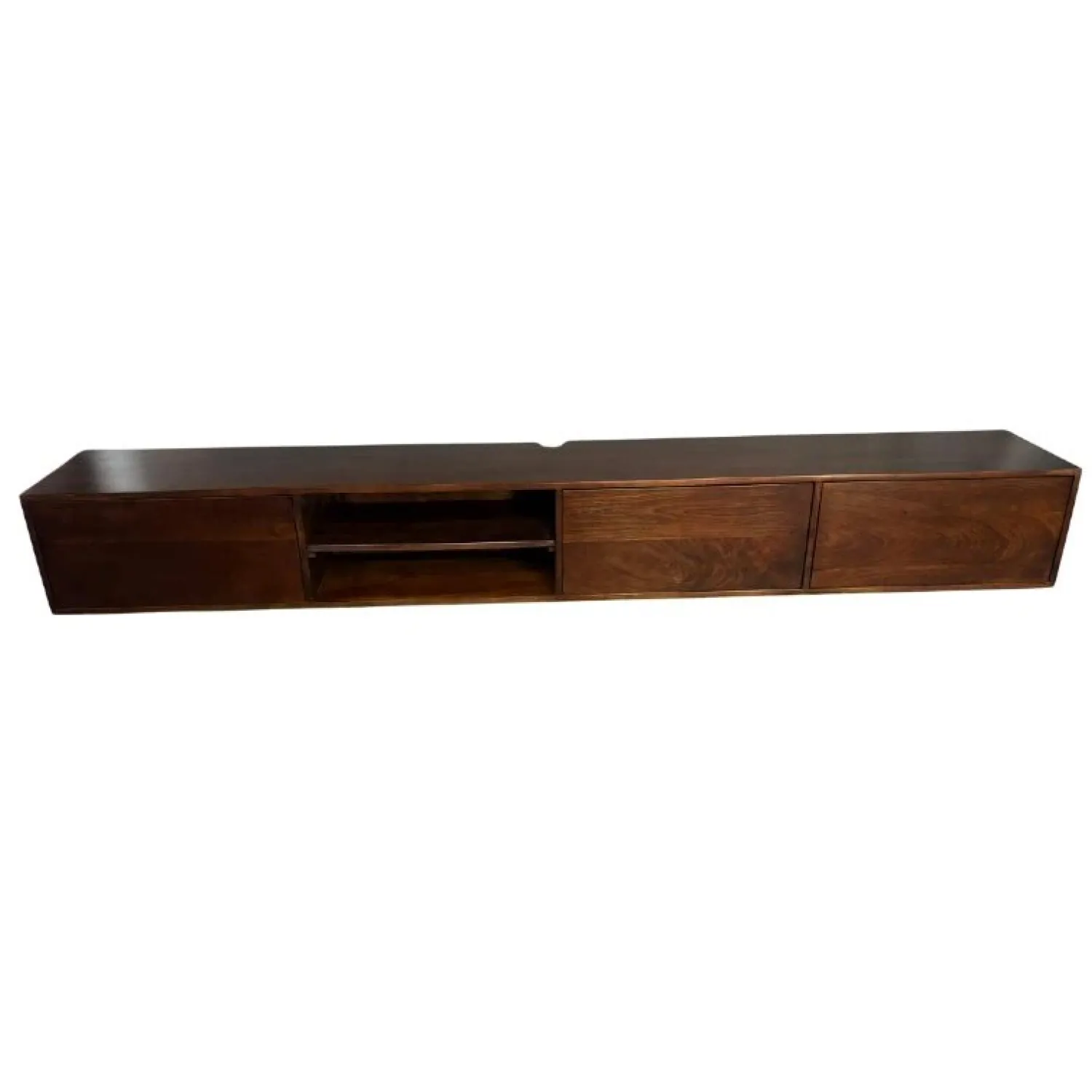 Vane Living Industriele Kasten|Tv Meubels|Sigge Zwevend Tv meubel walnoot 240cm