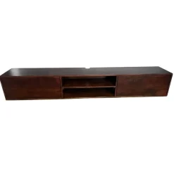 Vane Living Industriele Kasten|Tv Meubels|Sigge Zwevend Tv meubel walnoot 200cm