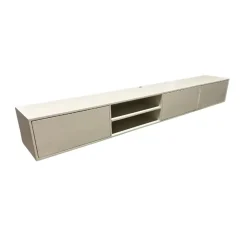 Vane Living Industriele Kasten|Tv Meubels|Sigge Zwevend Tv meubel zand 240cm