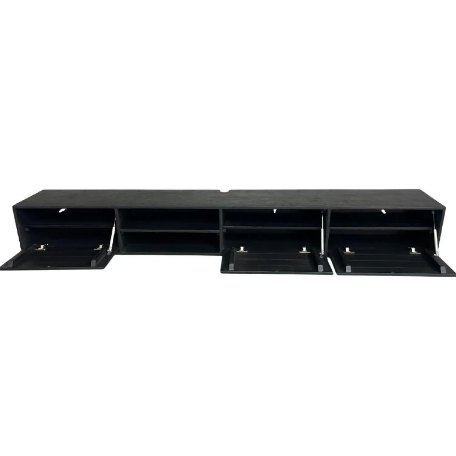 Vane Living Industriele Kasten|Tv Meubels|Sigge Zwevend Tv meubel zwart 240cm