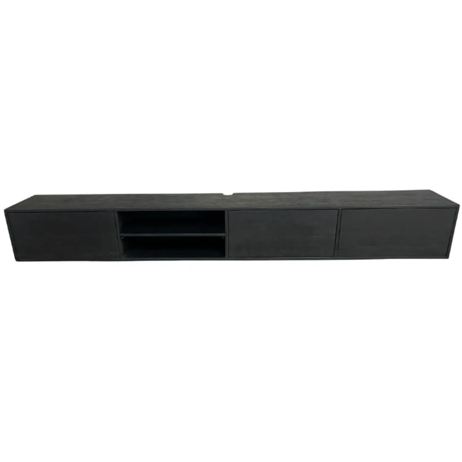 Vane Living Industriele Kasten|Tv Meubels|Sigge Zwevend Tv meubel zwart 240cm