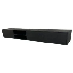Vane Living Industriele Kasten|Tv Meubels|Sigge Zwevend Tv meubel zwart 240cm