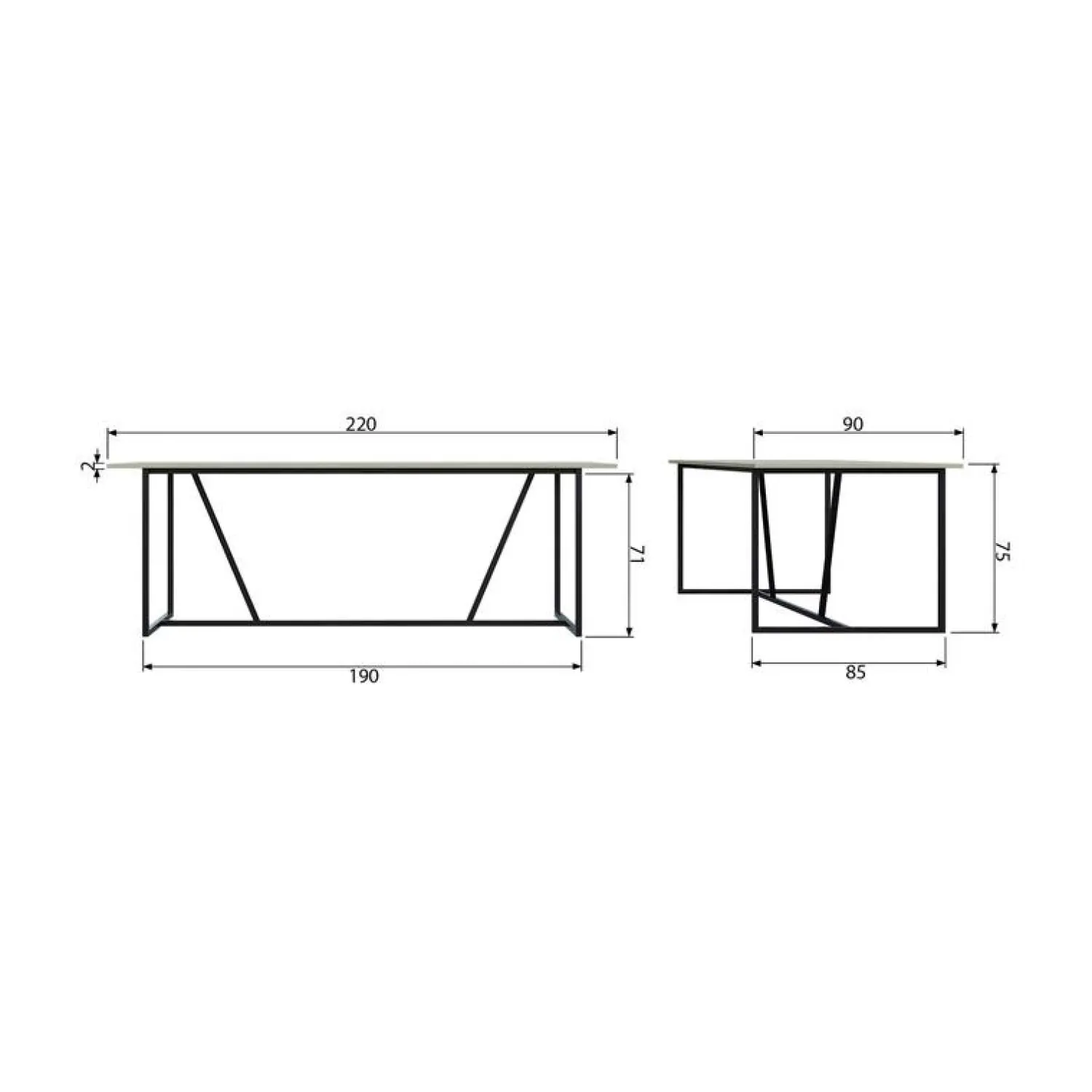 WOOOD Eettafels|Silas Eettafel Essen Dust 220cm