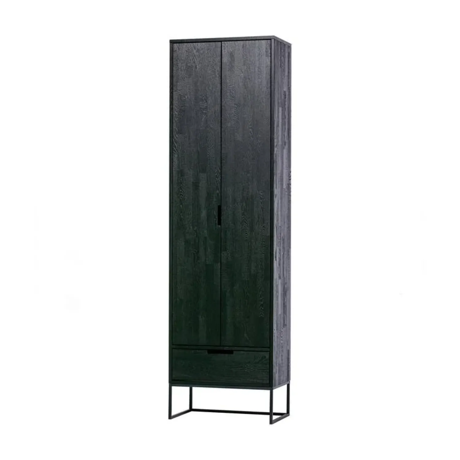 WOOOD Wandkasten|Industriele Kasten|Silas Hoge Wandkast Essen Blacknight 60cm