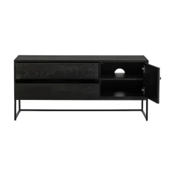 WOOOD Industriele Kasten|Tv Meubels|Silas TV Meubel 120 cm Essen Blacknight 120cm