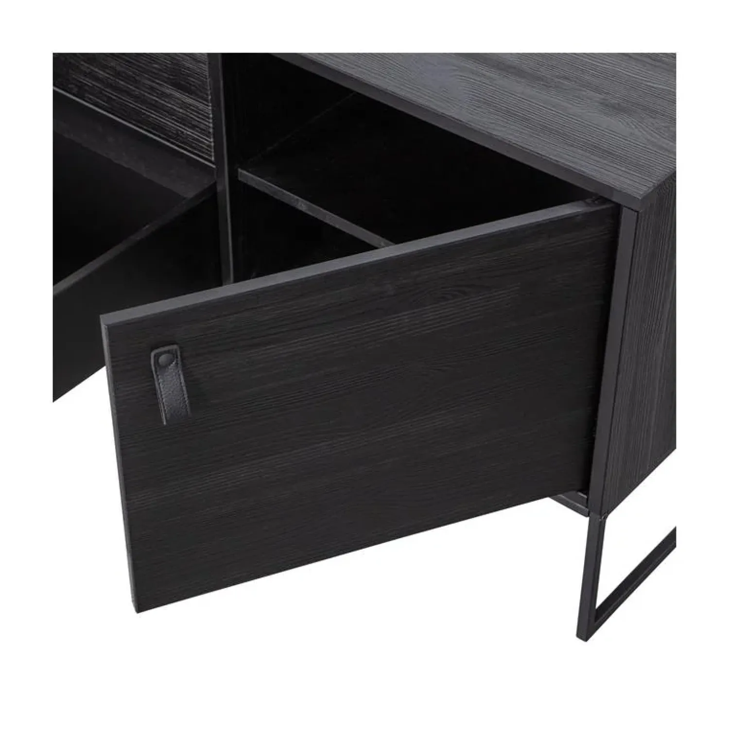 WOOOD Industriele Kasten|Tv Meubels|Silas TV Meubel 180 cm Essen Blacknight 180cm