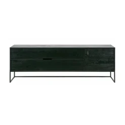 WOOOD Industriele Kasten|Tv Meubels|Silas TV Meubel 180 cm Essen Blacknight 180cm