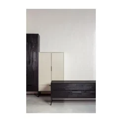 WOOOD Industriele Kasten|Tv Meubels|Silas TV Meubel 180 cm Essen Blacknight 180cm