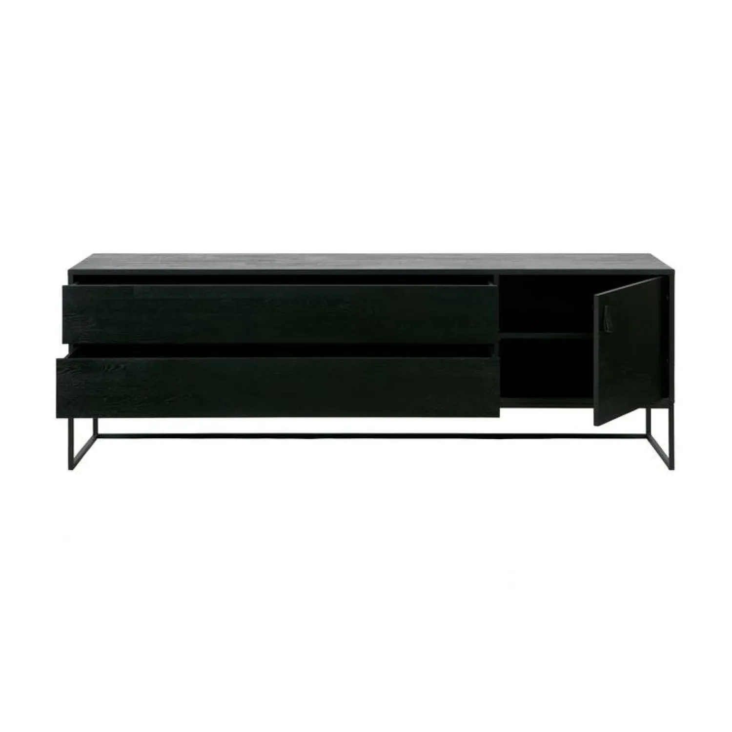 WOOOD Industriele Kasten|Tv Meubels|Silas TV Meubel 180 cm Essen Blacknight 180cm