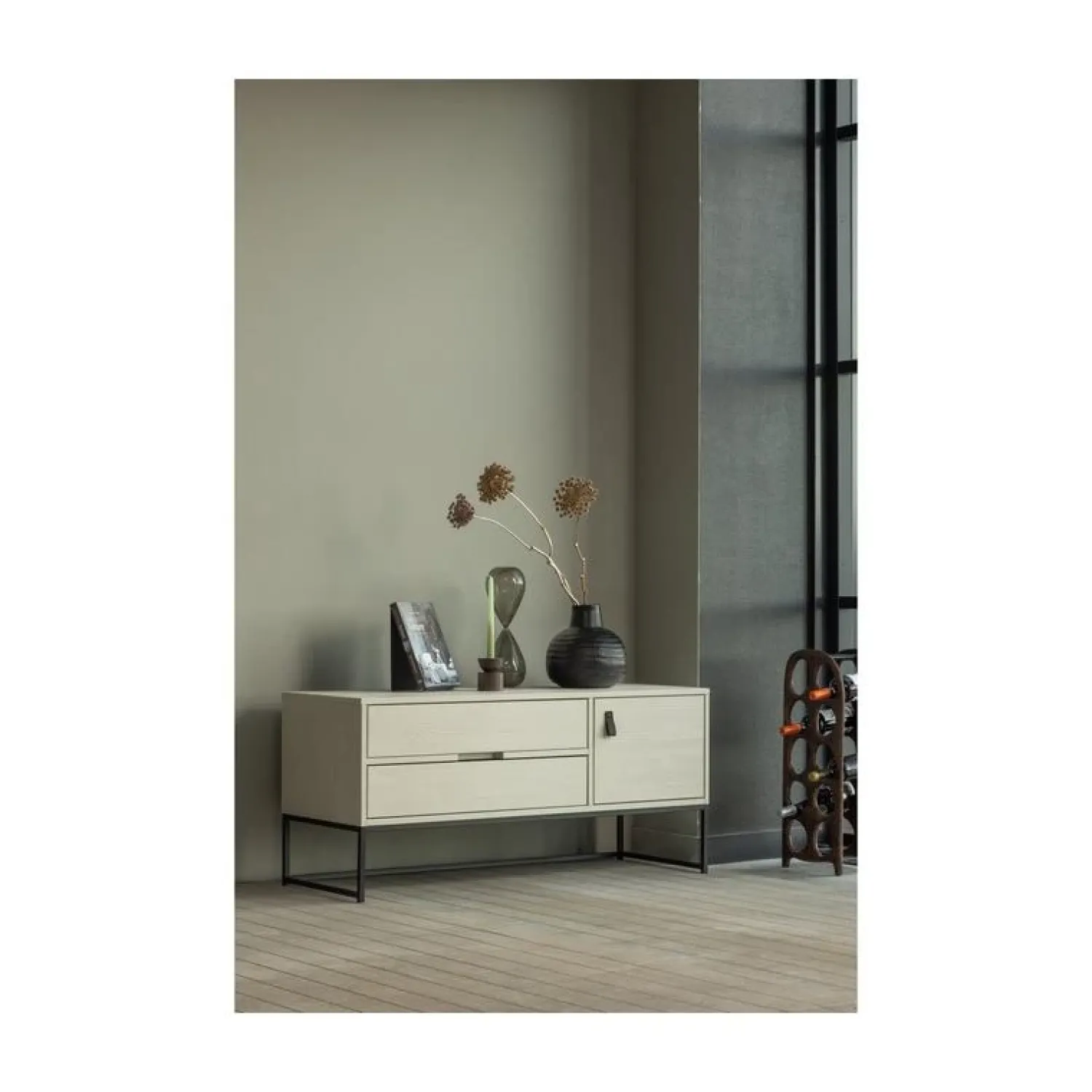 WOOOD Industriele Kasten|Tv Meubels|Silas TV Meubel 120 cm Grenen Dust 120cm