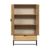 WOOOD Wandkasten|Industriele Kasten|Silas Wandkast 2-Deurs Eiken Decor 85cm