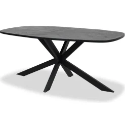 Tower living Eettafels|Silvi eettafel visgraat zwart