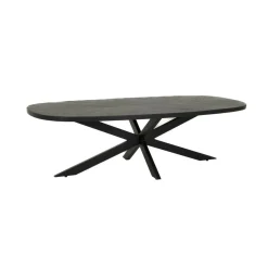 Tower living Salontafels|Silvi Salontafel deens ovaal zwart 130 cm