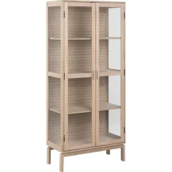 Nordhavn Vitrinekasten|Industriele Kasten|Silvon Vitrinekast Naturel 80cm