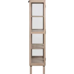 Nordhavn Vitrinekasten|Industriele Kasten|Silvon Vitrinekast Naturel 80cm