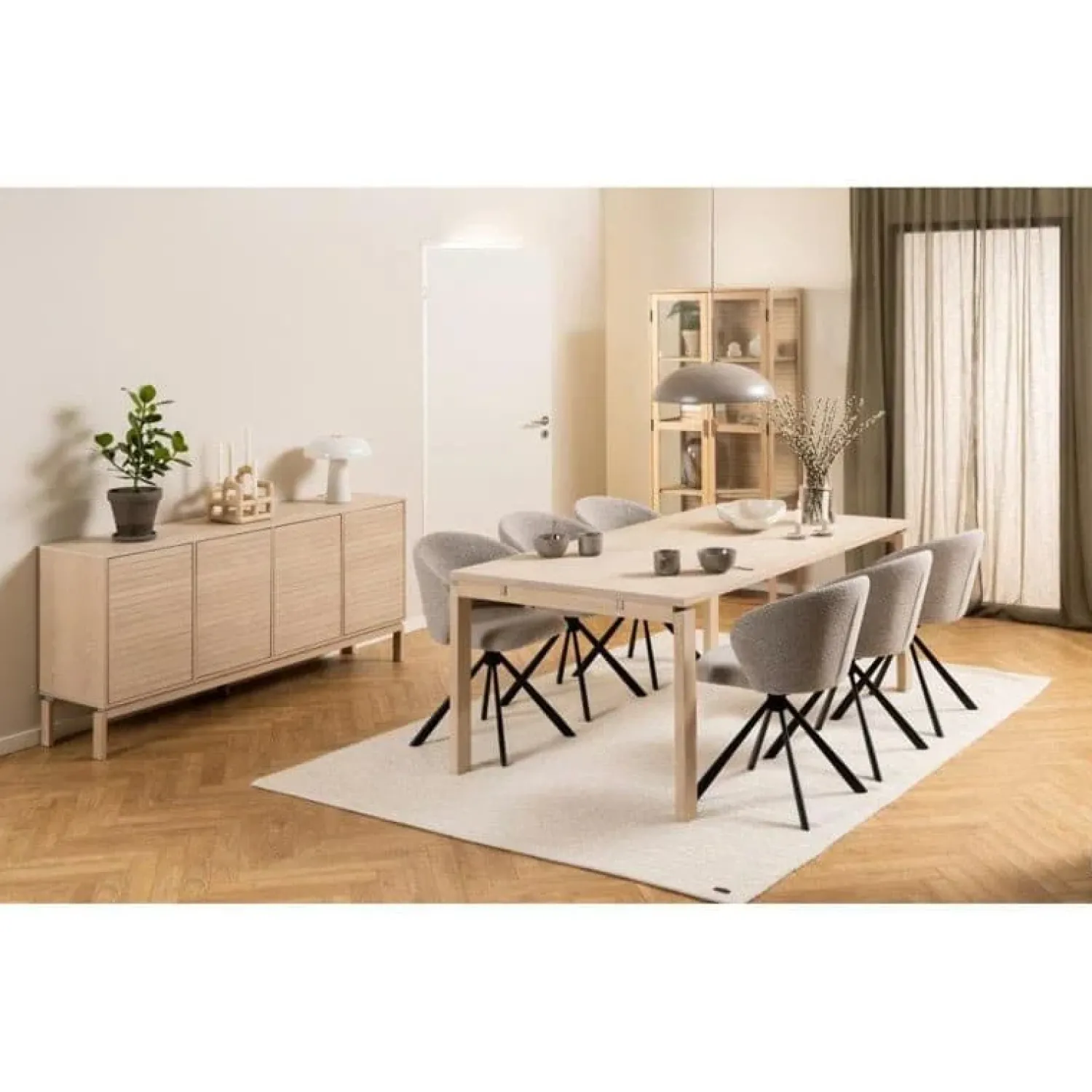 Nordhavn Vitrinekasten|Industriele Kasten|Silvon Vitrinekast Naturel 80cm