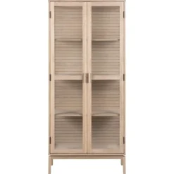 Nordhavn Vitrinekasten|Industriele Kasten|Silvon Vitrinekast Naturel 80cm