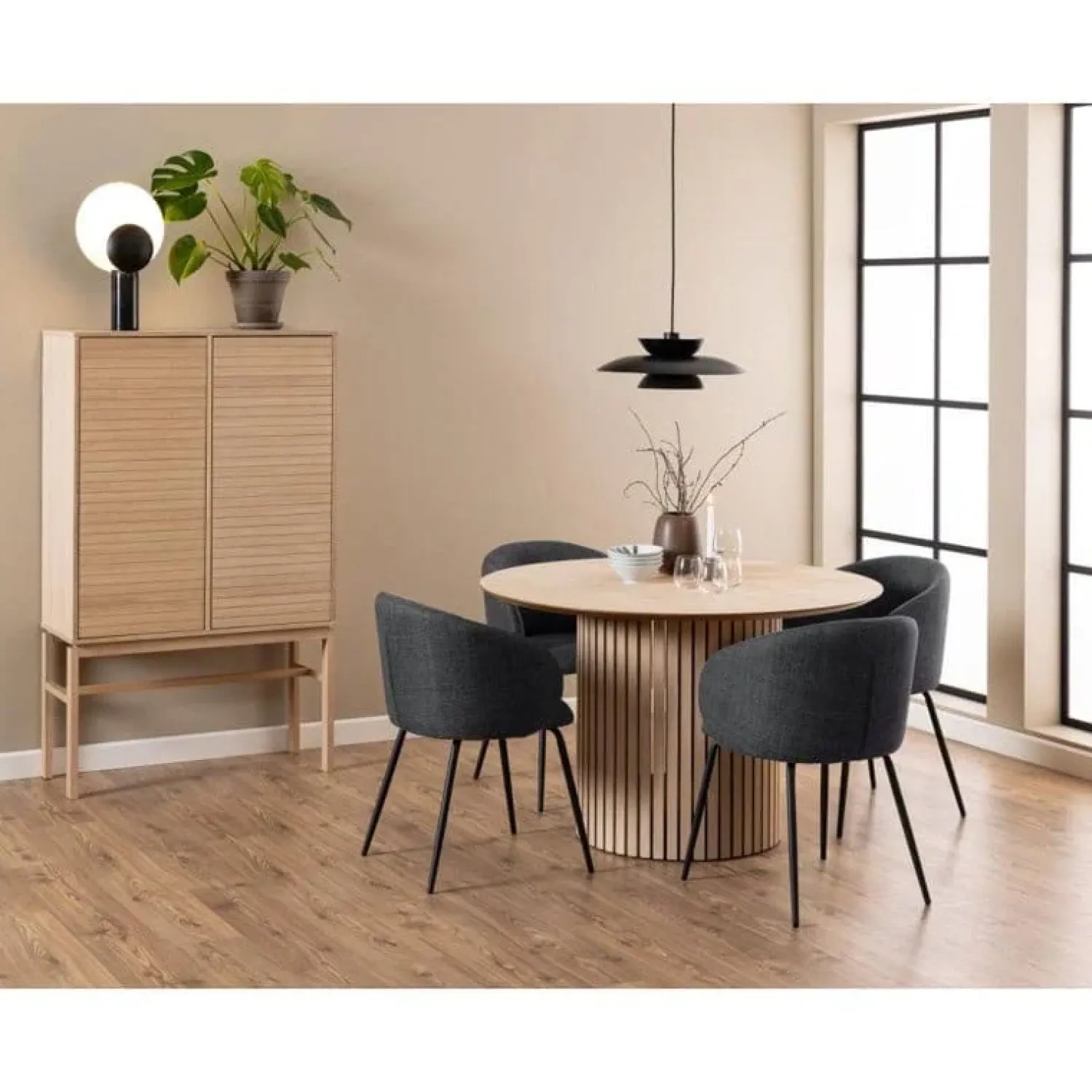Nordhavn Wandkasten|Industriele Kasten|Silvon Wandkast Naturel 90cm