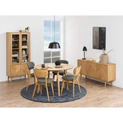 Nordhavn Eetkamerstoelen|Skano Eetkamerstoel Grijs met Hout