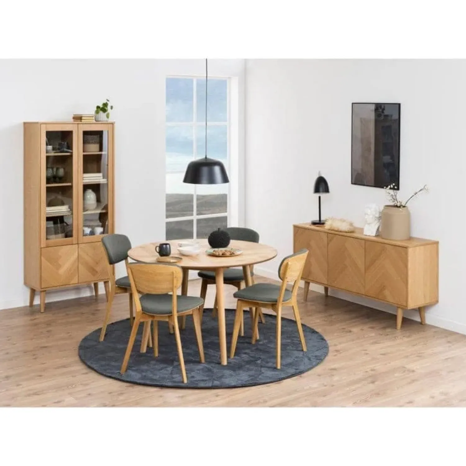 Nordhavn Eetkamerstoelen|Skano Eetkamerstoel Grijs met Hout