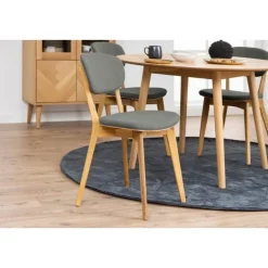 Nordhavn Eetkamerstoelen|Skano Eetkamerstoel Grijs met Hout