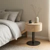 Eleonora Nachtkastjes|Industriele Kasten|Skye Nachtkastje Naturel 50cm