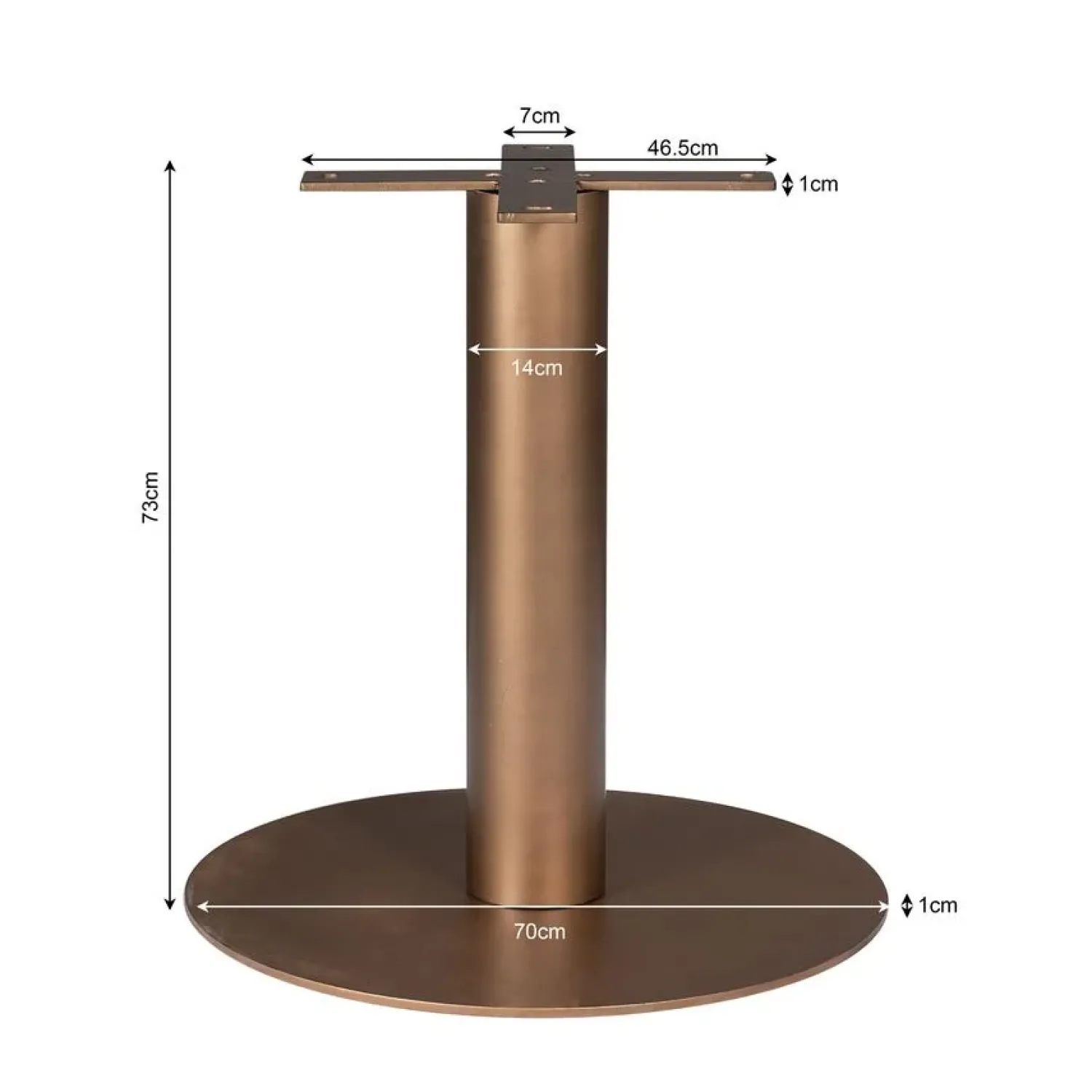 Furndea Onderstellen|Slate Kolompoot brons 70cm