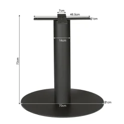 Furndea Onderstellen|Slate Kolompoot zwart 70cm