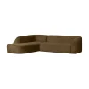 WOOOD Hoekbanken|Sloping Hoekbank Links Structure Velvet Brass