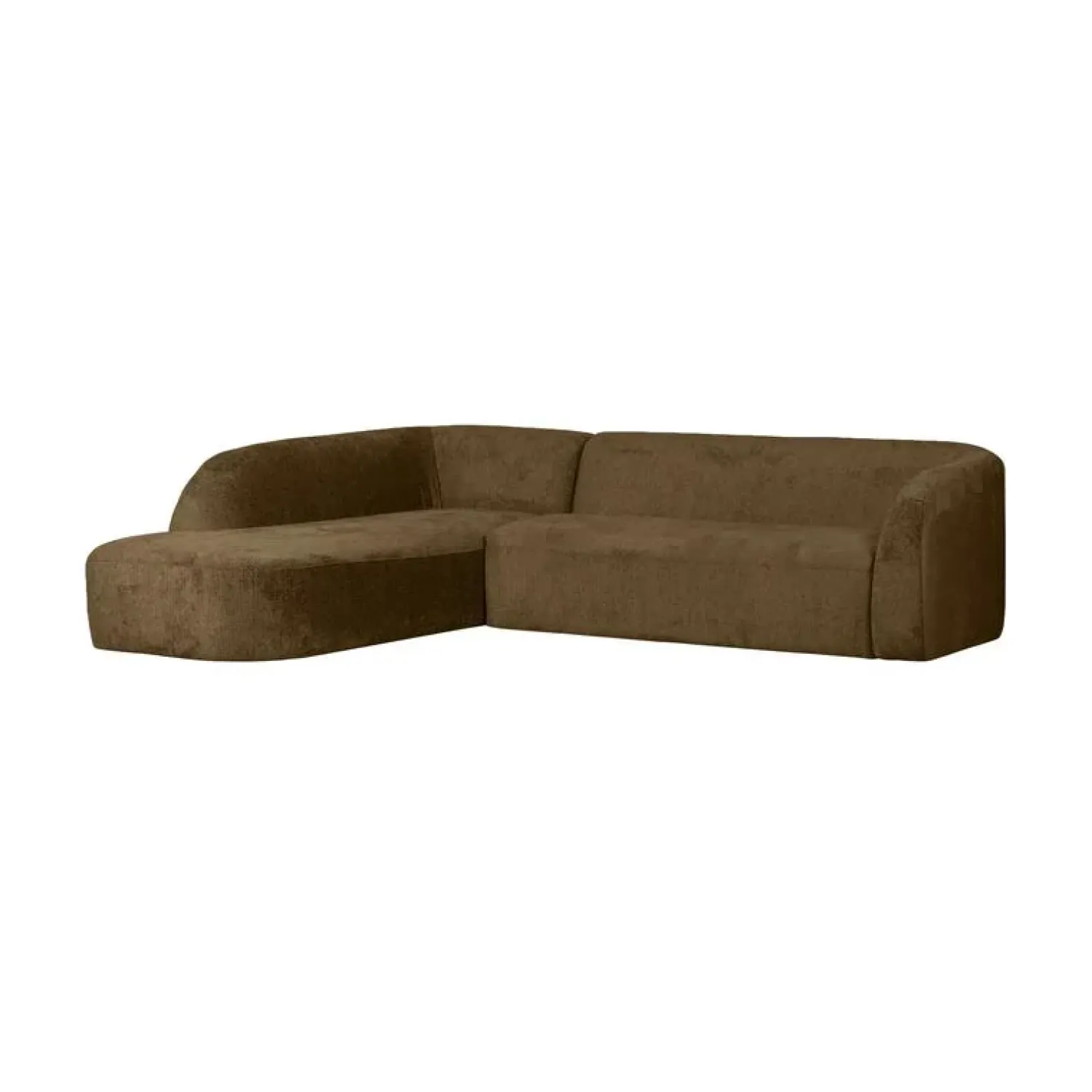 WOOOD Hoekbanken|Sloping Hoekbank Links Structure Velvet Brass