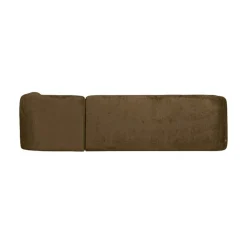 WOOOD Hoekbanken|Sloping Hoekbank Rechts Structure Velvet Brass