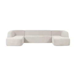 WOOOD Modulaire Banken|Sloping U-Vorm Bank Pearl Melange