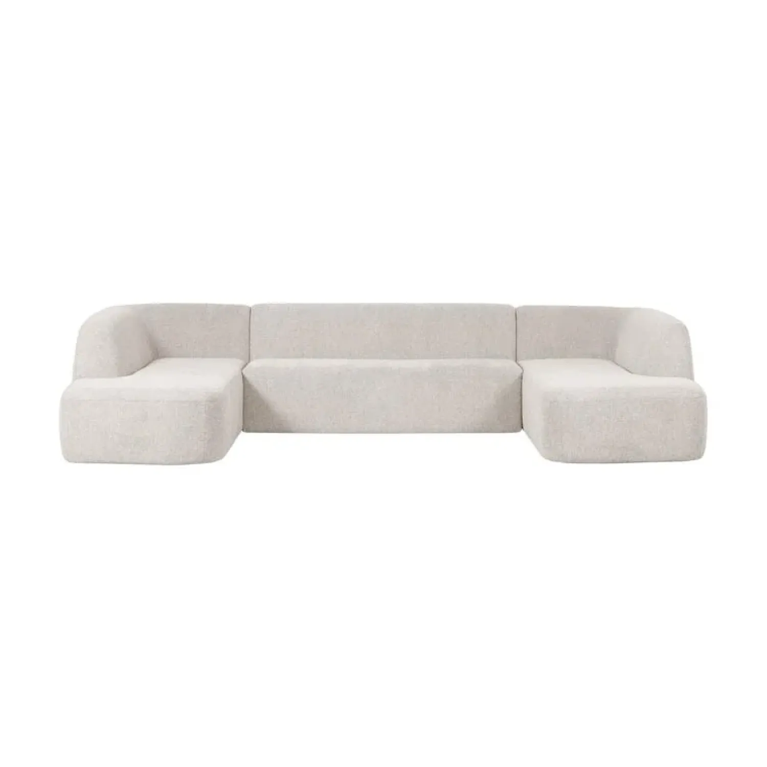 WOOOD Modulaire Banken|Sloping U-Vorm Bank Pearl Melange