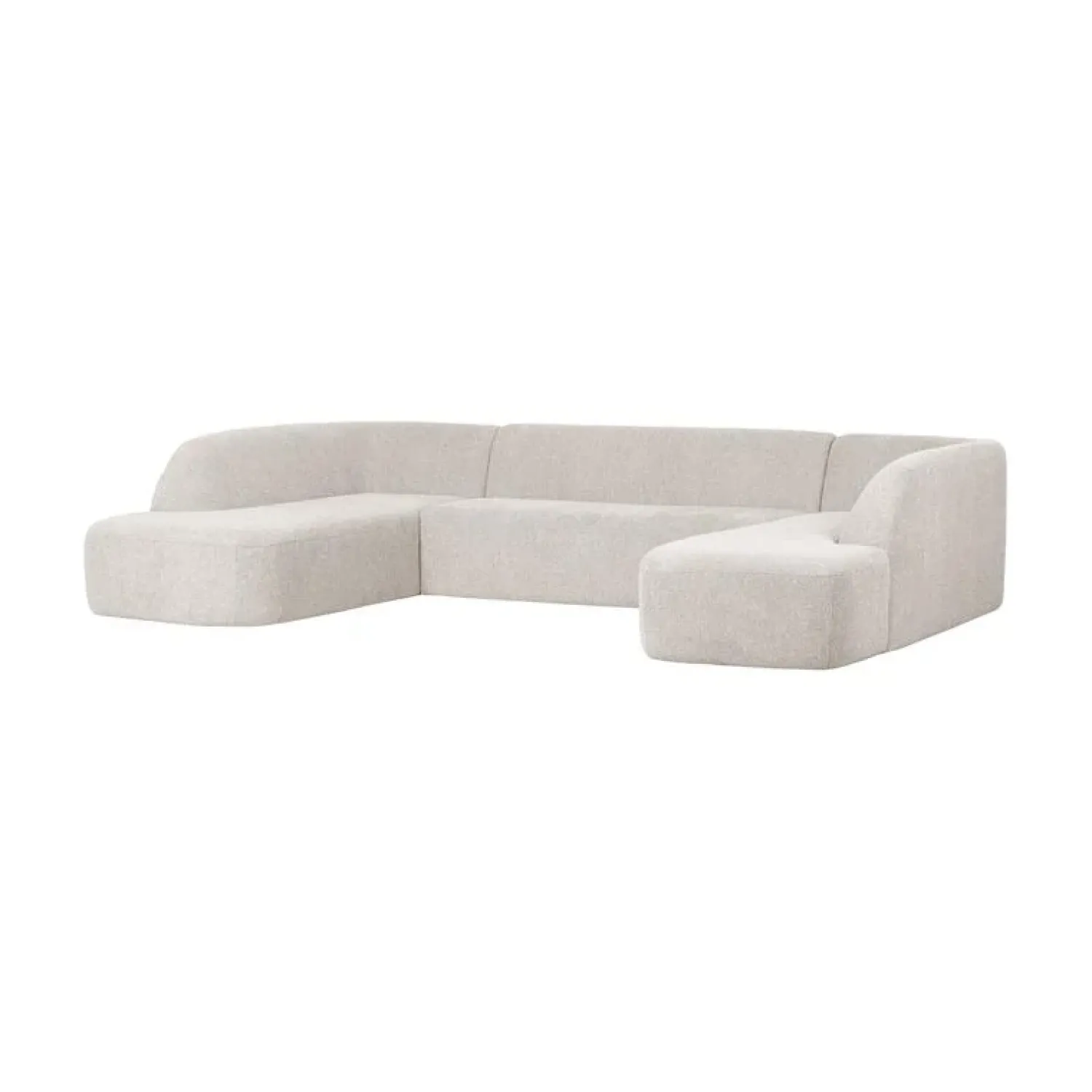 WOOOD Modulaire Banken|Sloping U-Vorm Bank Pearl Melange
