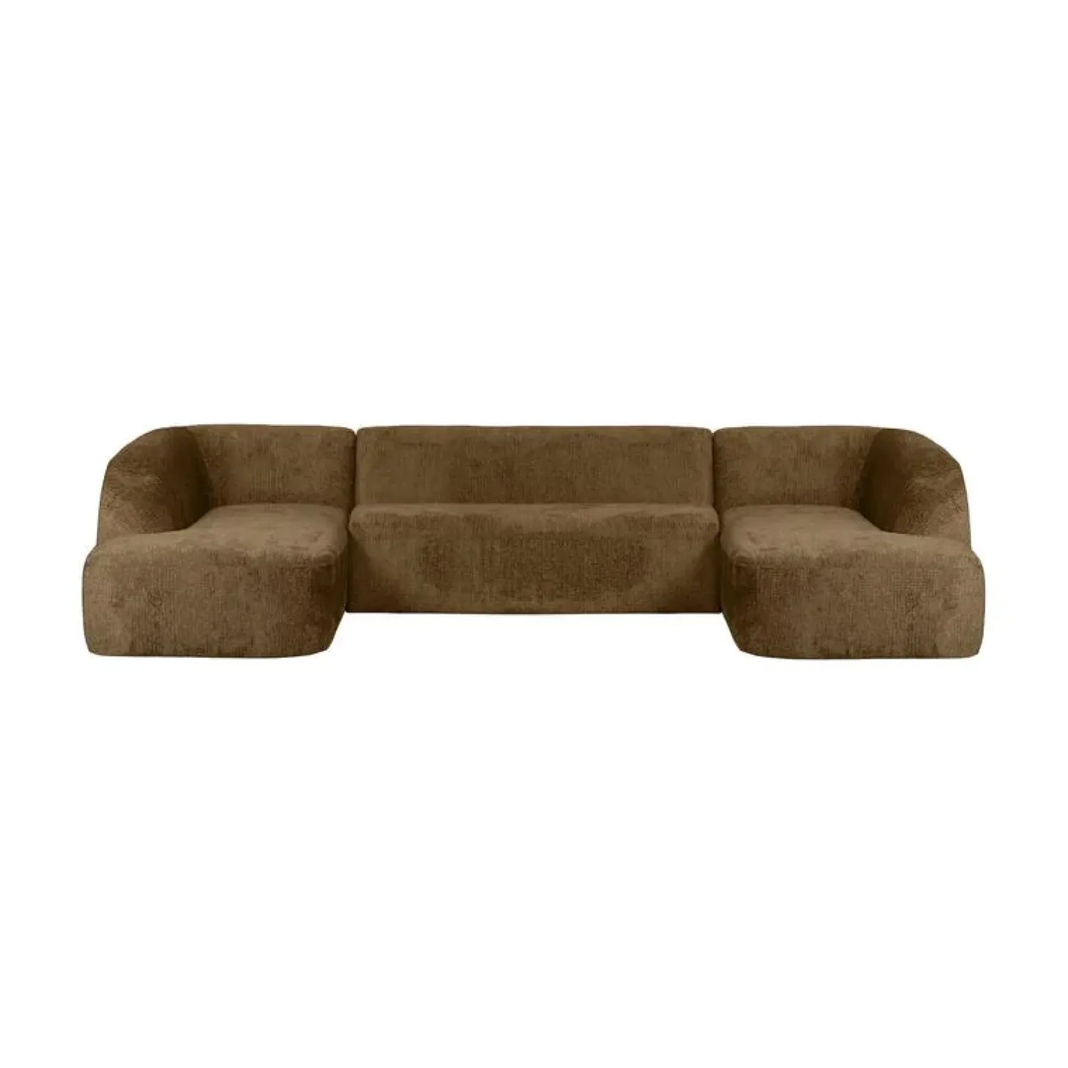 WOOOD Modulaire Banken|Sloping U-Vorm Bank Structure Velvet Brass