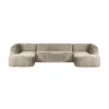 WOOOD Modulaire Banken|Sloping U-Vorm Bank Structure Velvet Wheatfield