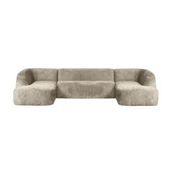 WOOOD Modulaire Banken|Sloping U-Vorm Bank Structure Velvet Wheatfield
