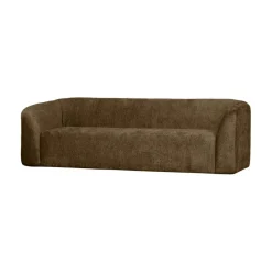 WOOOD 3 Zitsbanken|Sloping 3-Zits Bank Structure Velvet Brass 240cm