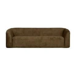 WOOOD 3 Zitsbanken|Sloping 3-Zits Bank Structure Velvet Brass 240cm