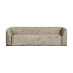 WOOOD 3 Zitsbanken|Sloping 3-Zits Bank Structure Velvet Wheatfield 240cm