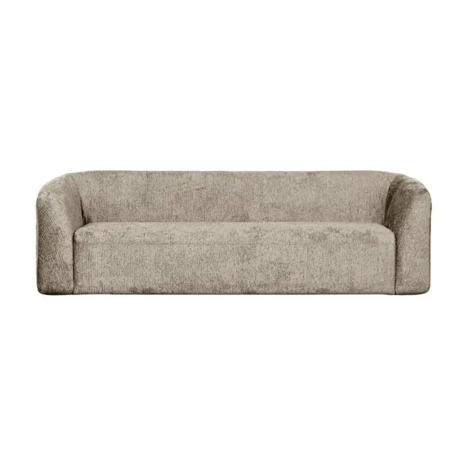 WOOOD 3 Zitsbanken|Sloping 3-Zits Bank Structure Velvet Wheatfield 240cm