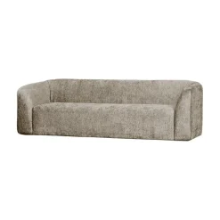 WOOOD 3 Zitsbanken|Sloping 3-Zits Bank Structure Velvet Wheatfield 240cm