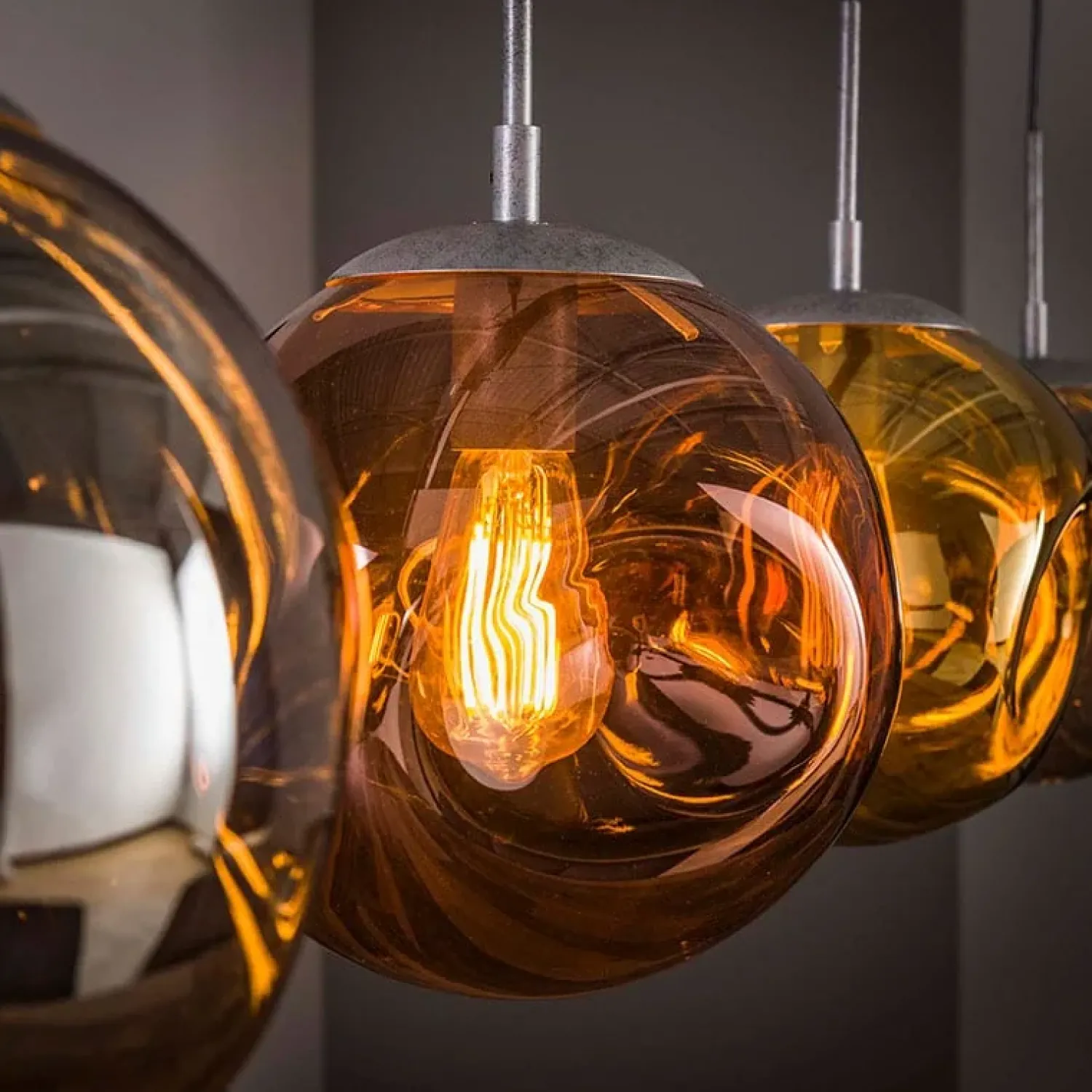 Kalfort Hanglampen|Glazen Hanglamp|Solaro 4-lichts Hanglamp industrieel