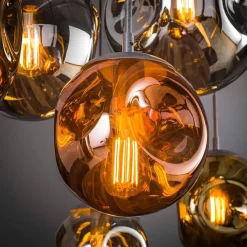 Kalfort Hanglampen|Glazen Hanglamp|Solaro 7-lichts Hanglamp industrieel