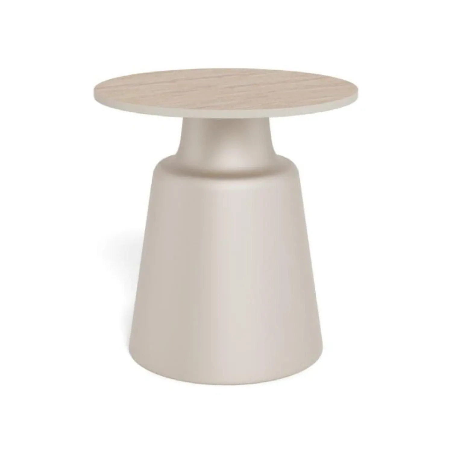 Nordhavn Salontafels|Solvani Salontafel hoog Rond Keramiek Lichtbeige 45cm