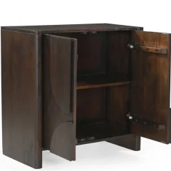 Furndea Wandkasten|Industriele Kasten|Sona Wandkastje bruin Mangohout 80 cm