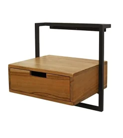 Kalfort Nachtkastjes|Industriele Kasten|Sonic houten nachtkastje industrieel 44cm