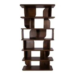 Mysons Boekenkasten|Industriele Kasten|Sorano Boekenkast mangohout Walnoot 90 cm