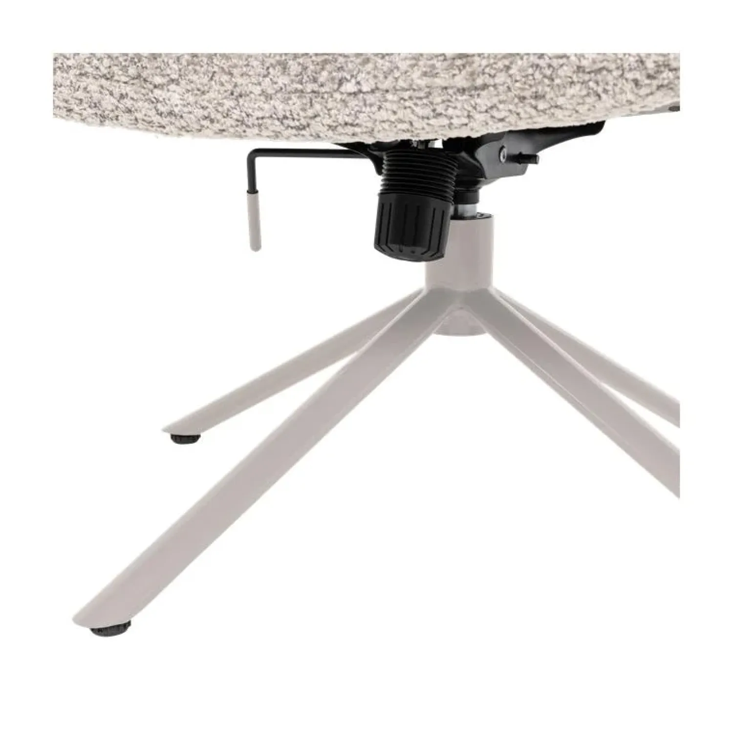 WOOOD Fauteuils|Soren Draaifauteuil Verstelbaar Wollig Grijs